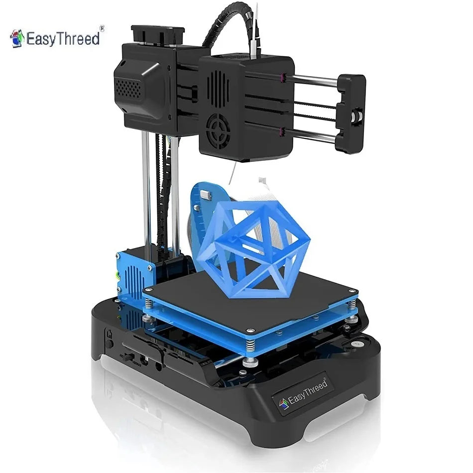 EasyThreed Mini 3D Printer K9 Toys And Models Printing For Kids Gift Designers And DIY 3D Printer K7 Kit Machine FDM Blue Black