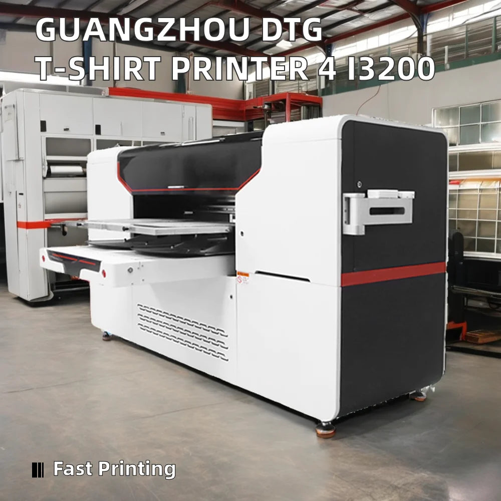 Guangzhou Manufacturer Automatic Digital DTG T-Shirt Inkjet Printer 4Pcs I3200 Printheads A3 Dimension Fabrics Printing Machine