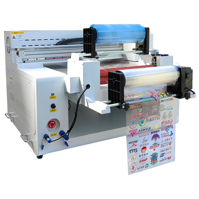 Small desktop A2 size UV flatbed printer for phone cases mug glass printing 6050 UV DTF printer with XP600 heads