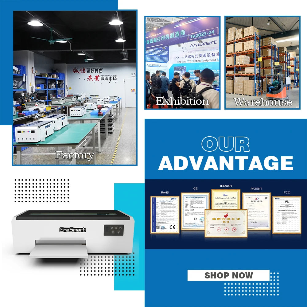 Erasmart L1800 L805 Impressora Mini Sticker Digital Fabric Printing Machine in Pakistan A4 Dtf Printer