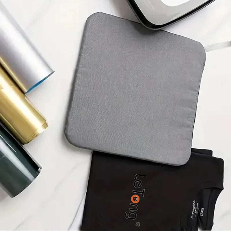 Hot press pad, suitable for HTV handicrafts - easy to press, heat-insulating transfer pad, 11.8X11.8 inches, gray