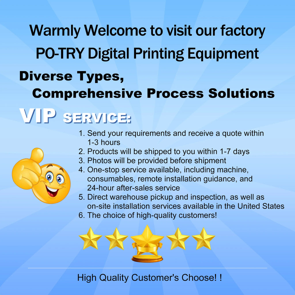 PO-TRY 60 cm Large Format DTF Printer Inkjet Heat Press Vinyl Paper PET Film DTG T Shirt Transfer T-shirts Printing Machine